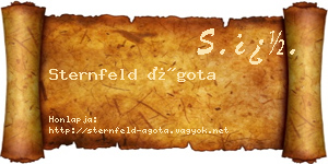 Sternfeld Ágota névjegykártya